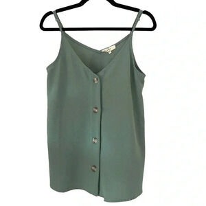 Entro Teal Button Down Cami
